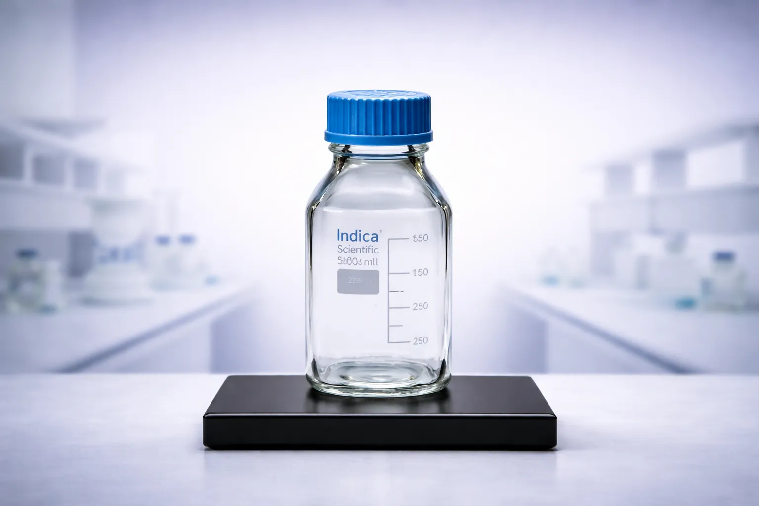 Square Media Bottle for Space-Saving Lab Storage